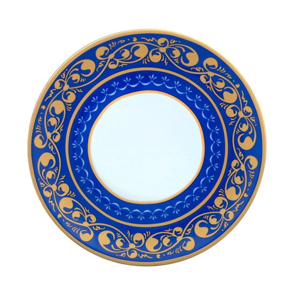 Modrobílý porcelánový talíř Vivas Royal, Ø 28 cm