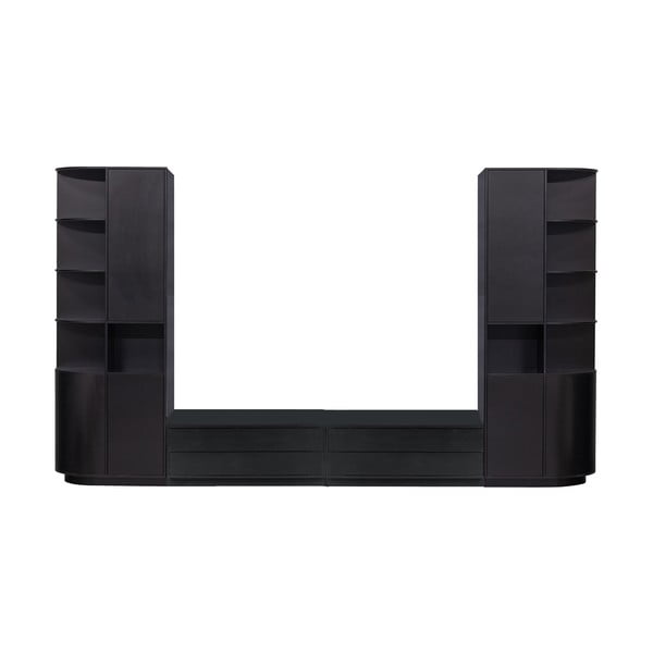 Черен TV комплект от масивен бор 356x210 cm Finca – WOOOD