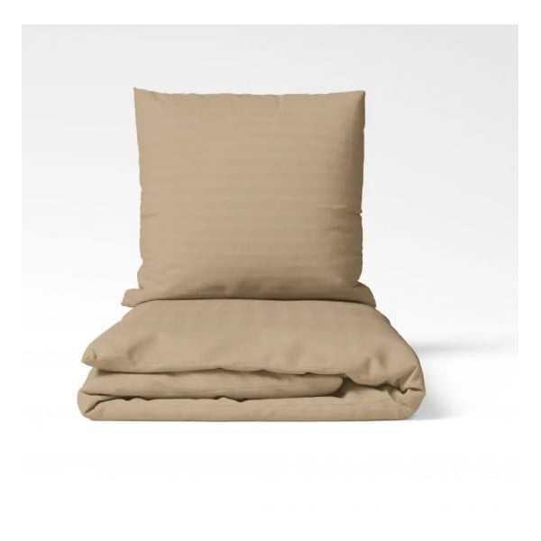 Бежово памучно спално бельо от сатен за единично легло 140x200 cm Lilyum - Mijolnir-image-3