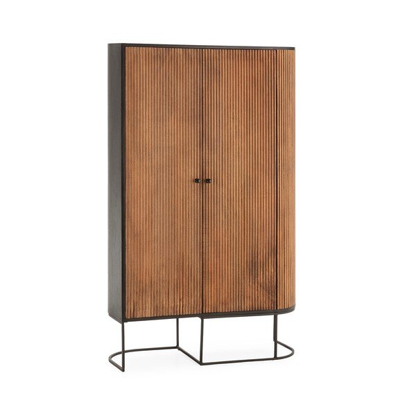 Скрин от масивно манго в естествен цвят 100x165x40 cm Curve – MOME