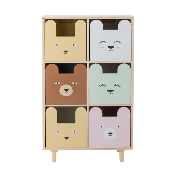 Нисък детски скрин от масивна пауловния в естествен цвят 25,5x88,5 cm Calle – Bloomingville Mini-image-2