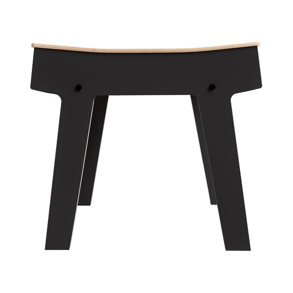 Černá stolička/stolek s úložným prostorem rform Pi