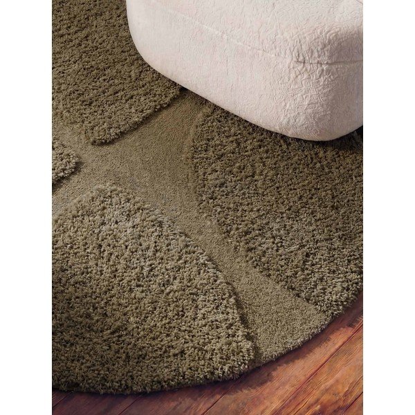 Ръчно изработен кръгъл килим в цвят каки ø 160 cm Lambeth Jasper – Ted Baker-image-3