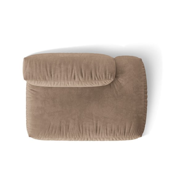 Светлокафяв кадифен модул за диван (десен ъгъл) Martina – Micadoni -image-3