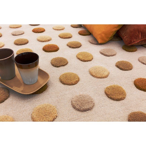 Жълт ръчно изработен вълнен килим 160x230 cm Dotty – Asiatic Carpets-image-3