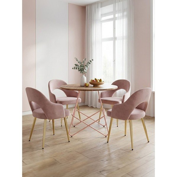 Кръгла трапезна маса от масивен бряст ø 80 cm District – Premier Housewares-image-4