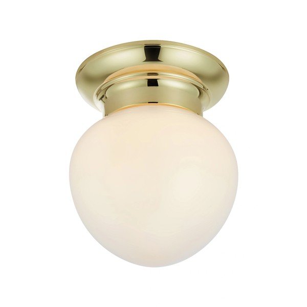 Бяло/месингово осветително тяло за таван със стъклен абажур Ronda – Markslöjd