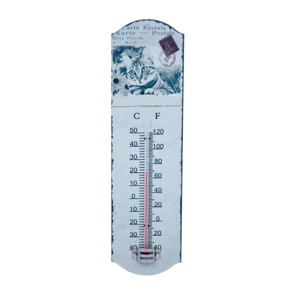 Термометър от калай с мотив на котка Ego decor, дължина 27 cm - Ego Dekor