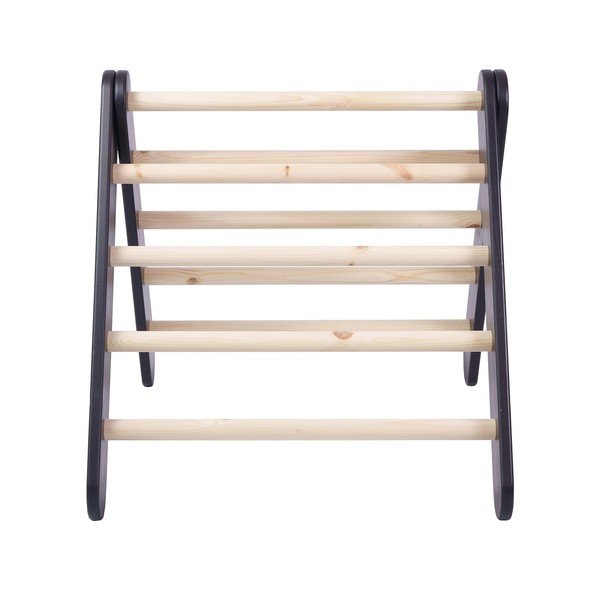 Черен пиклер триъгълник от масивен бор 46x87x60 cm Montessori – Meowbaby-image-4