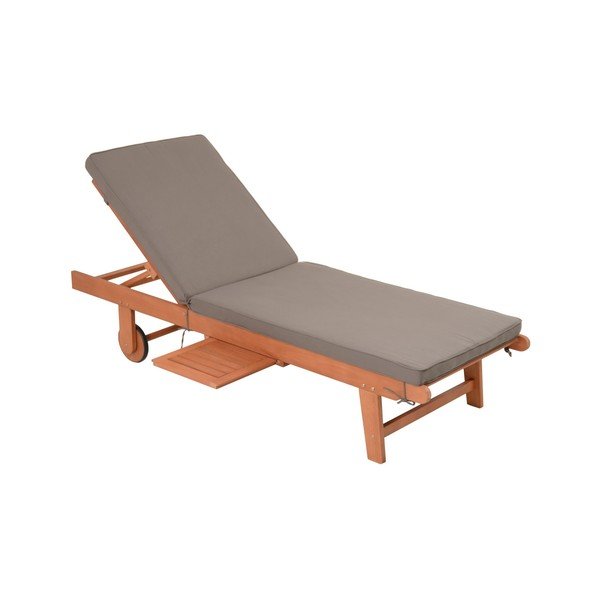 Градински шезлонг от масивно дърво в естествен и сив цвят San Diego – Garden Pleasure-image-2