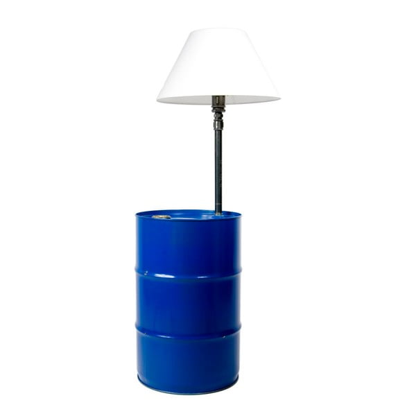 Stojací lampa s funkcí stolku Gie El Home Barrel Blue