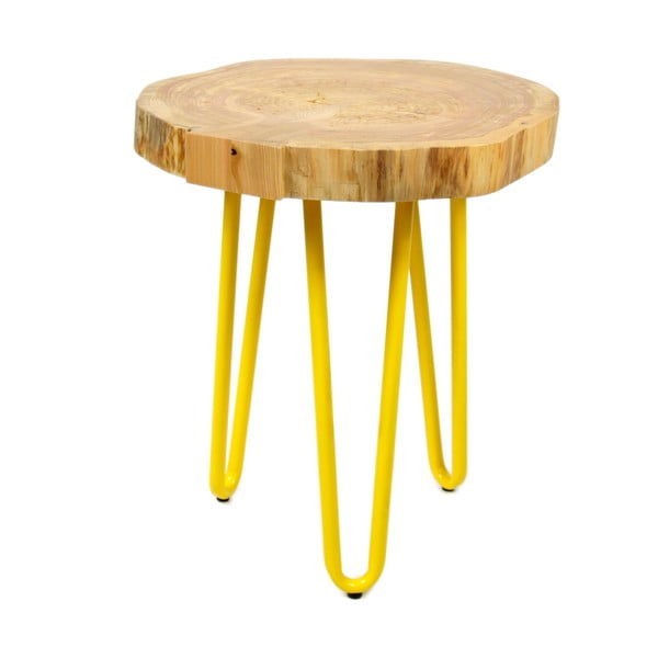 Odkládací stolek Coffee, žlutý