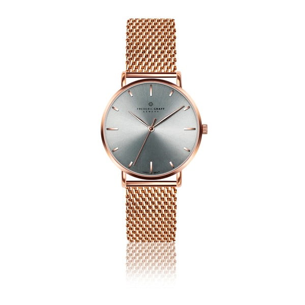 Дамски часовник с каишка от неръждаема стомана в розово злато Lusma - Frederic Graff
