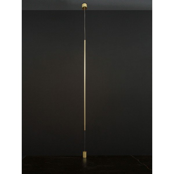 Алуминиева LED подова лампа в месингов цвят (височина 300 cm) Elettra – Nova Luce-image-1