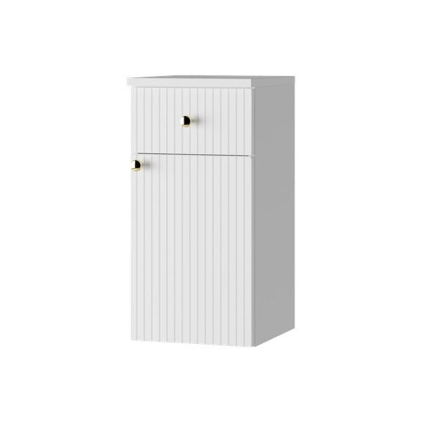 Бял нисък висящ шкаф за баня 30x60 cm Asti - STOLKAR
