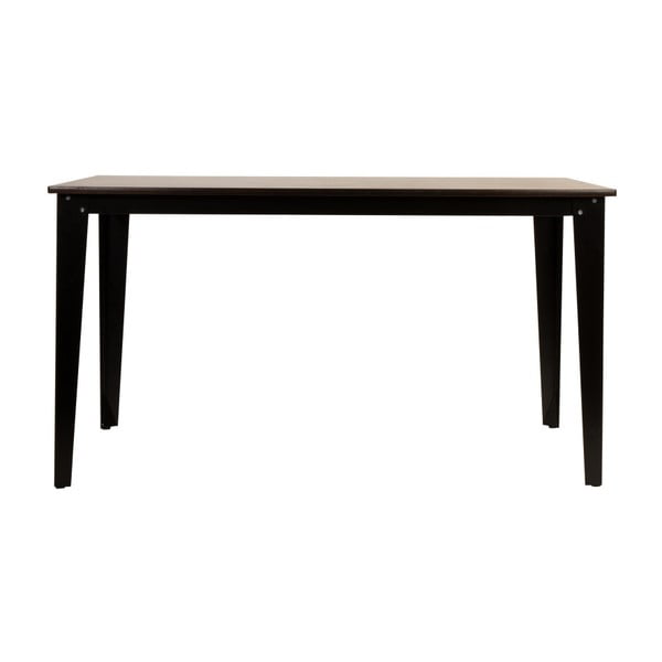 Дървена маса за хранене с черни крака Scuola, 140 x 70 cm - Dutchbone