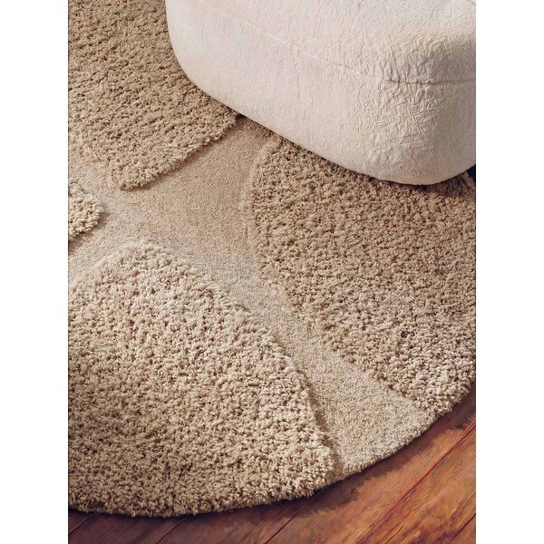 Бежов ръчно изработен кръгъл килим ø 160 cm Lambeth Jasper – Ted Baker-image-3