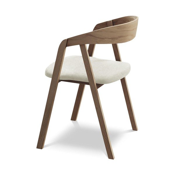 Кремав трапезен стол от масивна дървесина Erika – Makamii-image-3