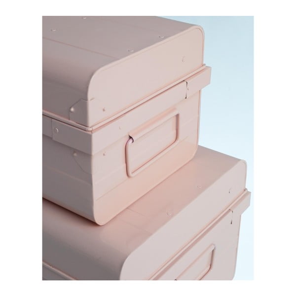 Sada 2 růžových úložných boxů Surdic Trunks-image-4