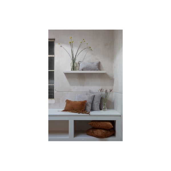 Бежова декоративна възглавница Velvet Nougat, 50 x 50 cm Stroke - BePureHome-image-2