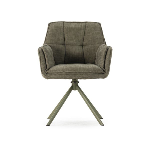 Зелени тапицирани трапезни столове в комплект 2 бр. Keiko – Marckeric-image-2