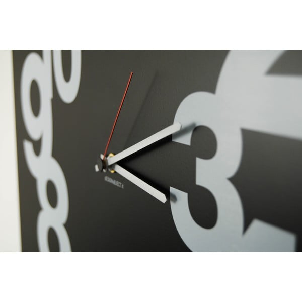 Nástěnné hodiny dESIGNoBJECT.it Numbers Circle Black, 50 x 50 cm -image-4