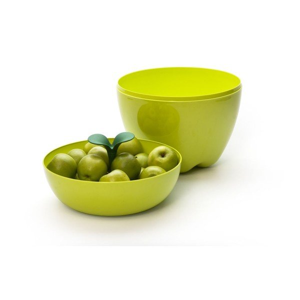 Mísa s poklopem QUALY Mini Happle Container, zelená-image-1