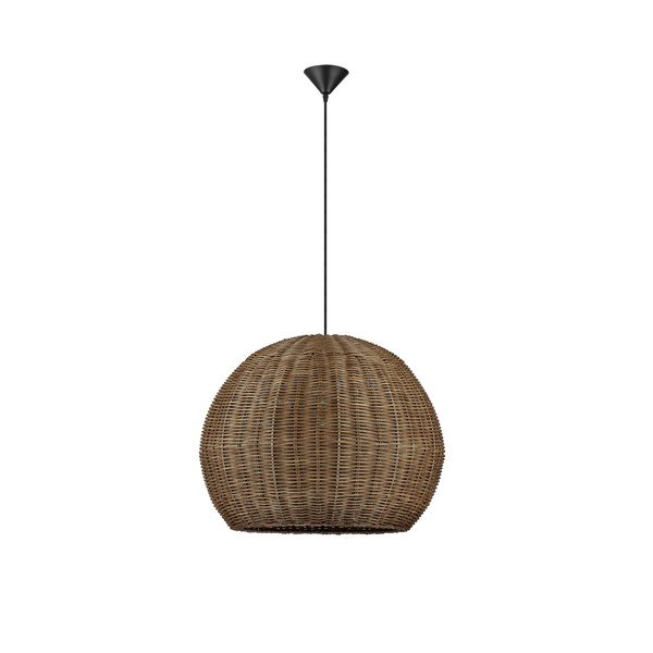 Ратаново висящо осветително тяло в естествен цвят ø 39 cm Rielo – Nova Luce