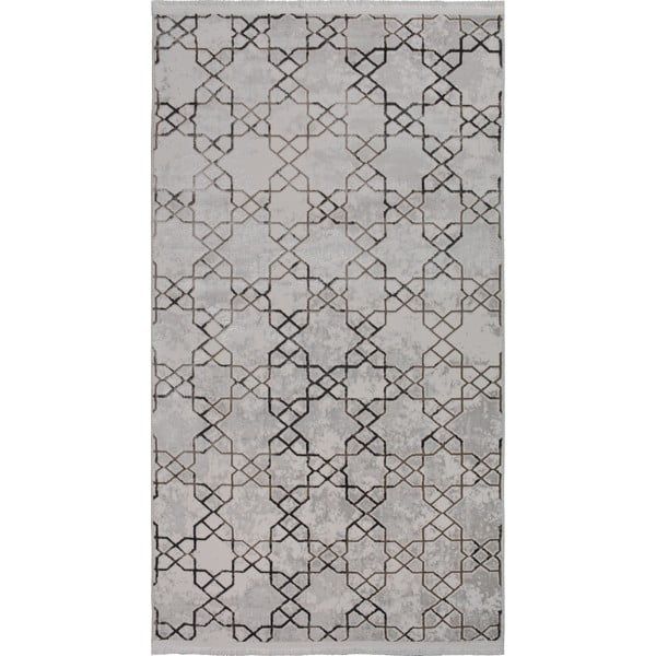 Сив килим подходящ за пране 80x150 cm Kahve – Vitaus