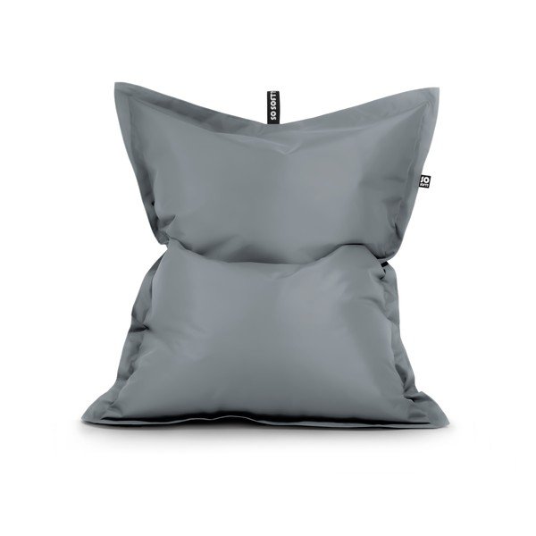 Сив пуф от изкуствена кожа Pad XL – So Soft?