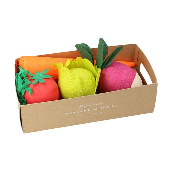 Парти аксесоари в комплект от 4 бр. Vegetable Surprise Balls – Meri Meri