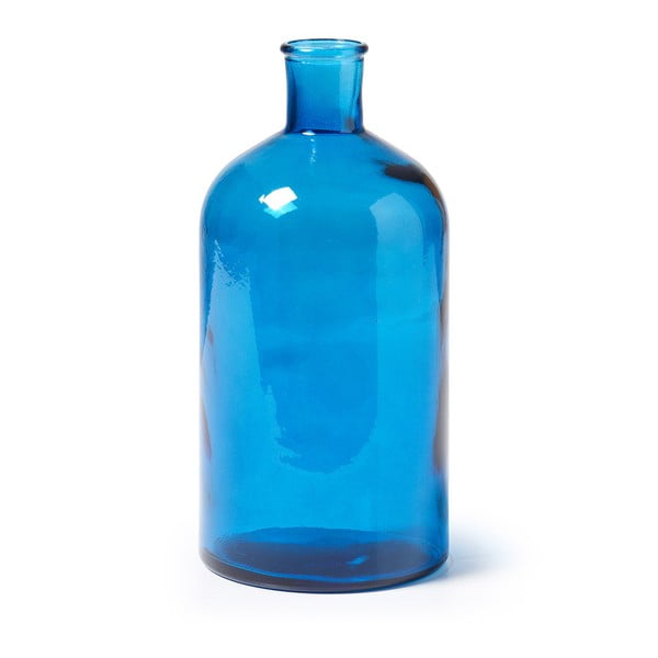 Modrá skleněná váza La Forma Semplice, výška 28 cm