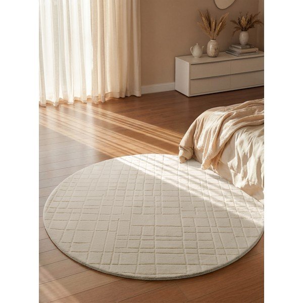 Кремав вълнен кръгъл килим ø 160 cm Kenso – Villeroy&Boch-image-1