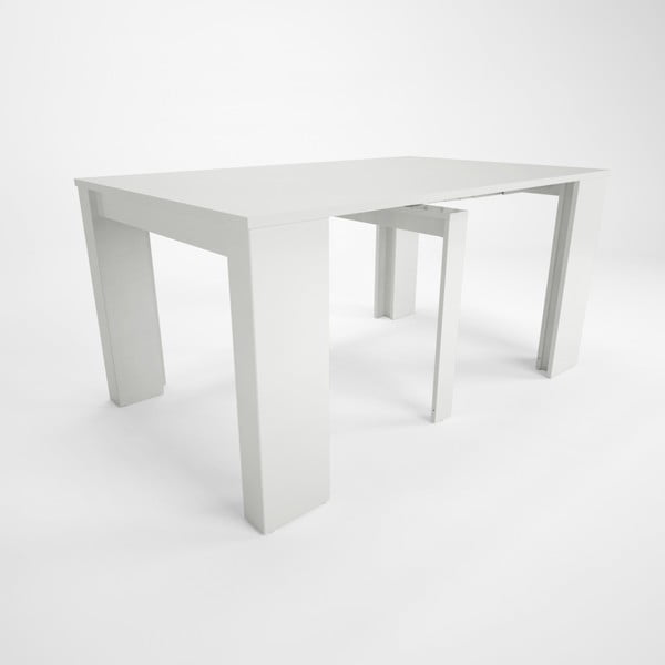 Бяла дървена сгъваема маса за хранене Willy - Artemob