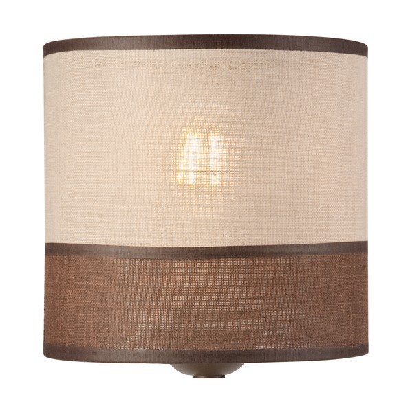 Тъмнокафява настолна лампа с текстилен абажур, височина 30 cm Andrea - LAMKUR-image-4