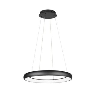 Черно LED затъмняващо се висящо осветително тяло с метален абажур ø 75 cm Cardona – Trio