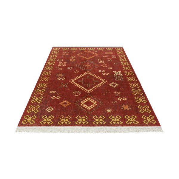 Червен килим с рециклиран памук , 200 x 290 cm Sarobi - Nouristan-image-3
