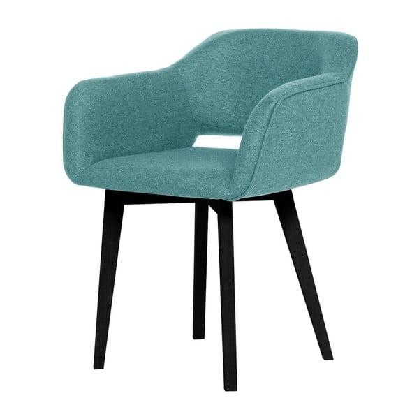 Světle modrá jídelní židle s černými nohami My Pop Design Oldenburg