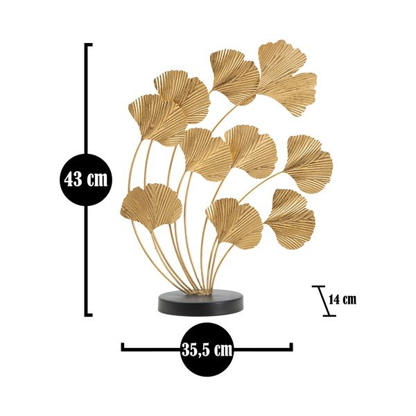 Метална статуетка в златна декорация Вятърно листо - Mauro Ferretti-image-2