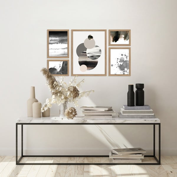 Картини в комплект 5 бр. 30x40 cm Planets – Malerifabrikken-image-1