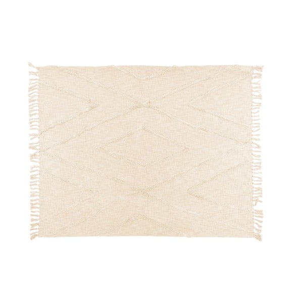 Кремава памучна покривка за двойно легло 250x260 cm Sahara - Tiseco Home Studio-image-2