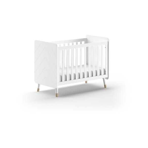 Бяло детско креватче от масивен бор 60x120 cm BILLY – Vipack-image-2