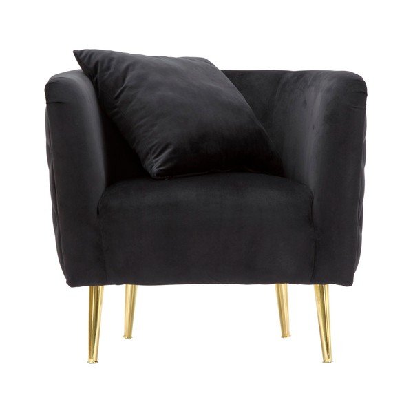 Черно кадифено кресло Bucarest – Mauro Ferretti-image-2