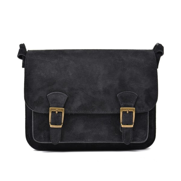 Черна кожена чанта Ella - Renata Corsi