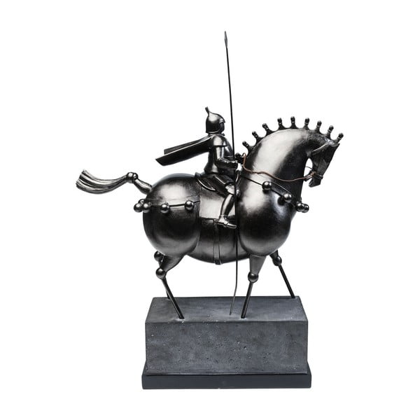 Черна декоративна статуетка на ездач на кон Black Knight - Kare Design