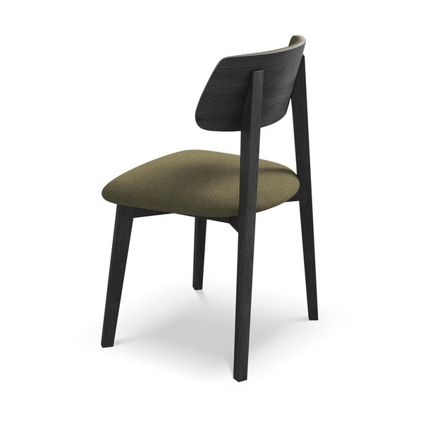 Зелен трапезен стол от масивна дървесина Niu – Makamii-image-3