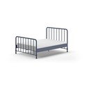 Синьо  метално двойно легло 140x200 cm с включена подматрачна рамка BRONXX – Vipack