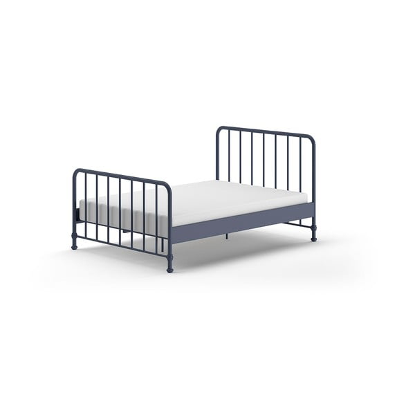 Синьо метално единично легло с решетка 140x200 cm BRONXX - Vipack