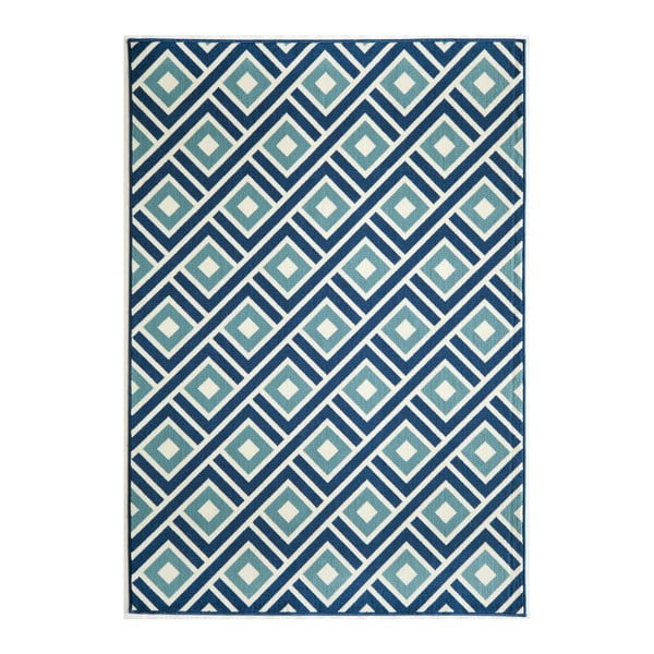 Modrý koberec Nourison Baja Arequipes, 229 x 160 cm