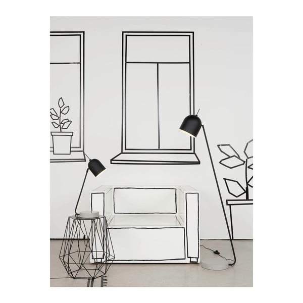 Черна свободностояща лампа с бетонна основа Madrid - it's about RoMi-image-3